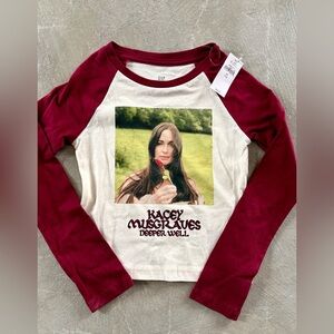 GAP Kids Kacey Musgraves "Deeper Well" graphic raglan t-shirt. XS 4-5. Disc Ship